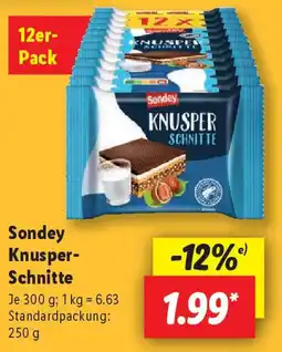 Lidl Sondey Knusper- Schnitte Angebot