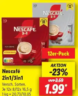 Lidl Nescafé 2in1/3in1 Angebot