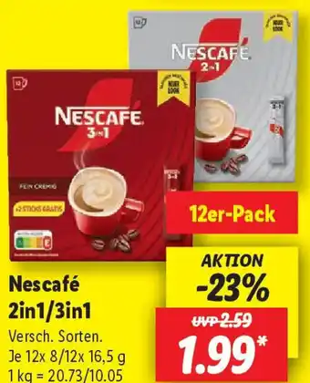 Lidl Nescafé 2in1/3in1 Angebot