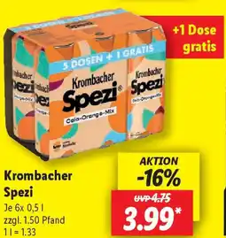 Lidl Krombacher Spezi Angebot
