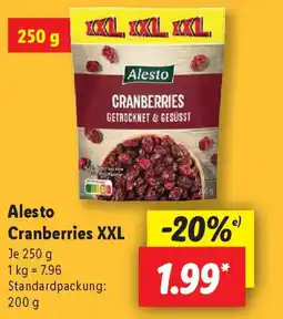 Lidl Alesto Cranberries XXL Angebot