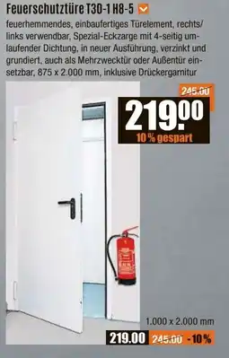 V Baumarkt Feuerschutztüre T30-1 H8-5 Angebot