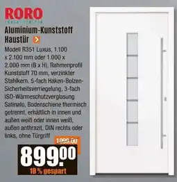 V Baumarkt RORO Aluminium-Kunststoff Haustür Angebot