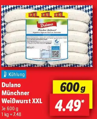 Lidl Dulano Münchner Weißwurst XXL Angebot