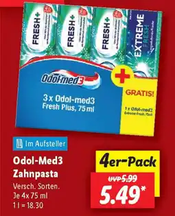 Lidl Odol-Med3 Zahnpasta Angebot