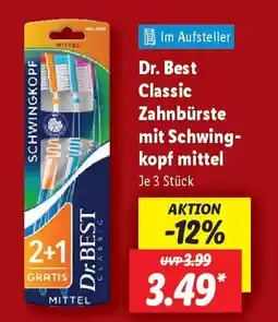 Lidl Dr. Best Classic Zahnbürste mit Schwing- kopf mittel Angebot