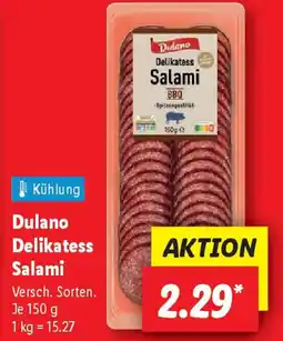 Lidl Dulano Delikatess Salami Angebot