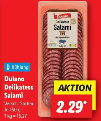 Lidl Dulano Delikatess Salami Angebot