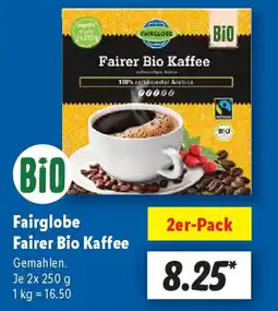 Lidl Fairglobe Fairer Bio Kaffee Angebot