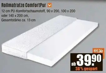 V Baumarkt Rollmatratze ComfortPur Angebot