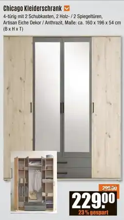 V Baumarkt Chicago Kleiderschrank Angebot