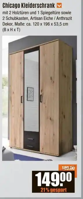 V Baumarkt Chicago Kleiderschrank Angebot