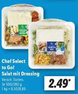 Lidl Chef Select to Go! Salat mit Dressing Angebot