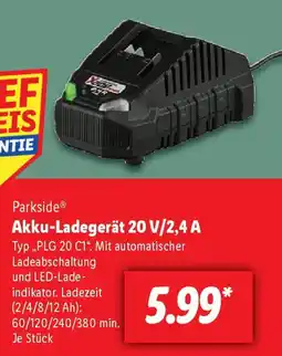 Lidl Parkside Akku-Ladegerät 20 V/2,4 A Angebot