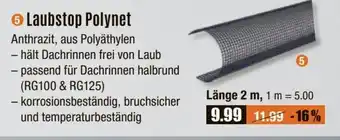 V Baumarkt MARLEY Laubstop Polynet Angebot
