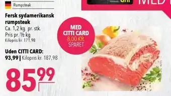 CITTI Markt Fersk sydamerikansk rumpsteak Angebot
