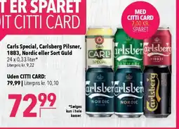 CITTI Markt Carls Special, Carlsberg Pilsner, 1883, Nordic eller Sort Guld Angebot