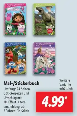 Lidl Mal-/Stickerbuch Angebot