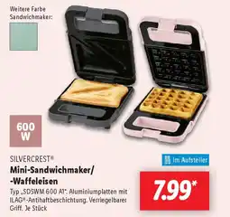 Lidl SILVERCREST Mini-Sandwichmaker/ -Waffeleisen Angebot