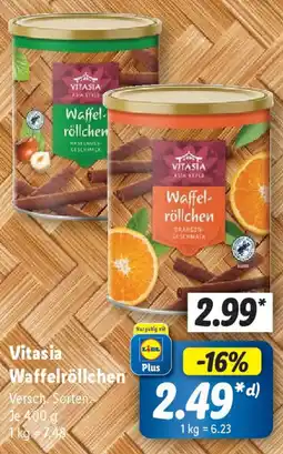 Lidl Vitasia Waffelröllchen Angebot