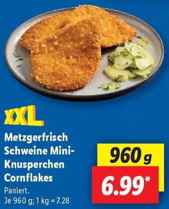 Lidl Metzgerfrisch Schweine Mini- Knusperchen Cornflakes Angebot