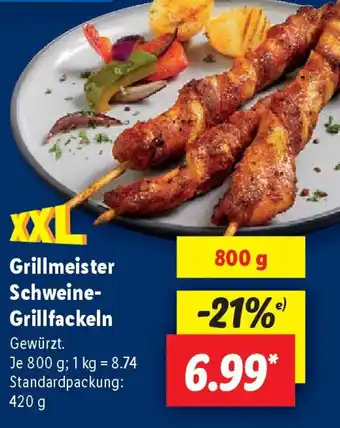 Lidl Grillmeister Schweine- Grillfackeln Angebot