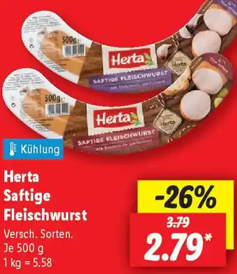 Lidl Herta Saftige Fleischwurst Angebot