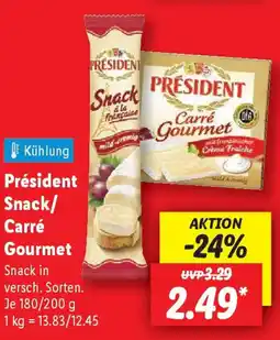 Lidl Président Snack/ Carré Gourmet Angebot