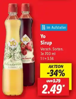 Lidl Yo Sirup Angebot