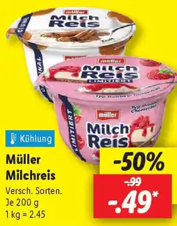 Lidl Müller Milchreis Angebot