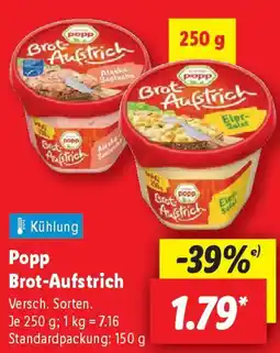 Lidl Popp Brot-Aufstrich Angebot