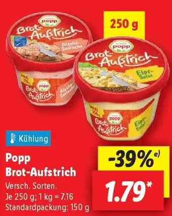 Lidl Popp Brot-Aufstrich Angebot