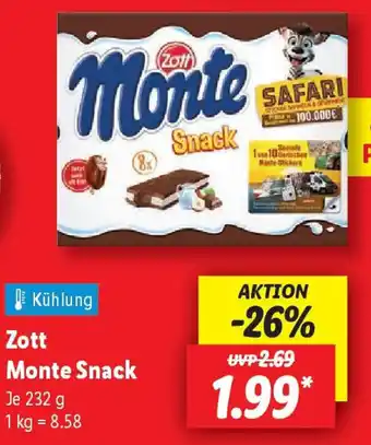 Lidl Zott Monte Snack Angebot