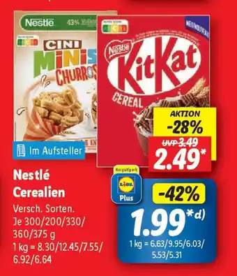 Lidl Nestlé Cerealien Angebot