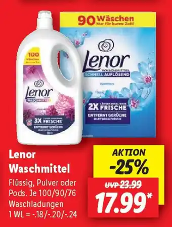 Lidl Lenor Waschmittel Angebot