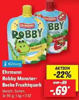 Lidl Ehrmann Robby Monster- Backe Fruchtquark Angebot