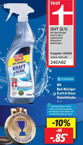 Lidl W5 Bad-Reiniger Kraft & Glanz Ozeanfrische Angebot