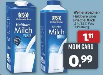 Famila Nord West Weihenstephan Haltbare oder Frische Milch Angebot