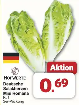 Famila Nord West HOFWERTE Deutsche Salatherzen Mini Romana Angebot