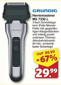 Famila Nord West GRUNDIG Herrenrasierer MS 7330 L Angebot