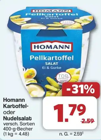 Famila Nord West Homann Kartoffel- oder Nudelsalat Angebot