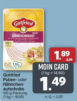 Famila Nord West Gutfried Puten- oder Hähnchen- aufschnitt Angebot