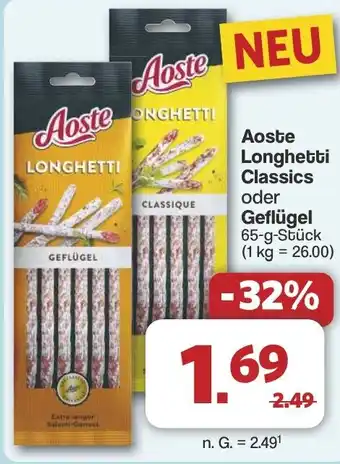 Famila Nord West Aoste Longhetti Classics oder Geflügel Angebot