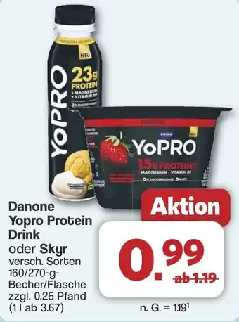 Famila Nord West Danone Yopro Protein Drink oder Skyr Angebot