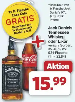 Famila Nord West Jack Daniels Tennessee Whiskey oder Likör Angebot