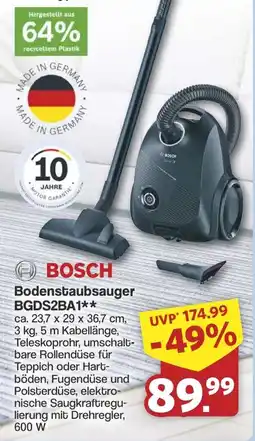 Famila Nord West BOSCH Bodenstaubsauger BGDS2BA1 Angebot
