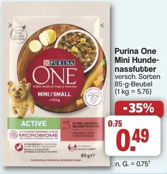 Famila Nord West Purina One Mini Hunde- nassfutter Angebot