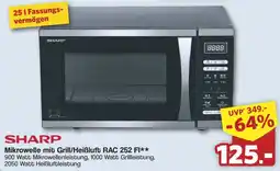 Famila Nord West SHARP Mikrowelle mit Grill/Heißluft RAC 252 FI Angebot