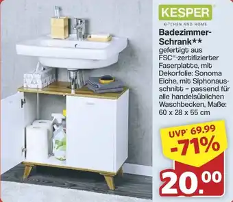 Famila Nord West KESPER Badezimmer- Schrank Angebot