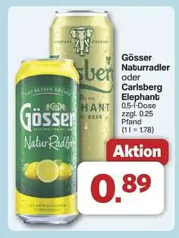 Famila Nord Ost Gösser Naturradler oder Carlsberg Elephant Angebot